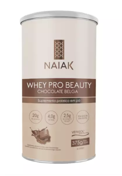 Imagem de NAIAK WHEY PRO BEAUTY CHOCOLATE BELGA 375G