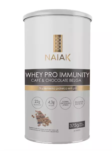 NAIAK WHEY PRO IMUNITY CAFÉ & CHOCOLATE BELGA 375G Imagem de NAIAK WHEY PRO IMUNITY CAFÉ & CHOCOLATE BELGA 375G